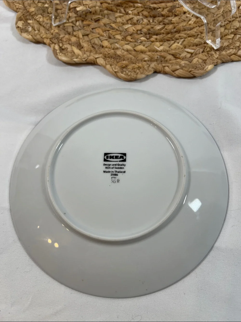 IKEA ENTUSIASM Side Plate Dessert Wall Art patterned blue & white 7